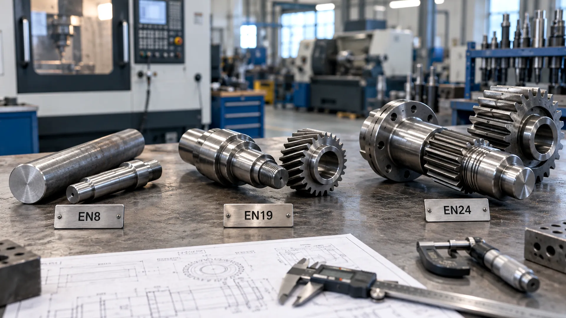 EN19 vs EN24: How to Choose the Right Steel Grade for Shafts, Gears and Machined Components